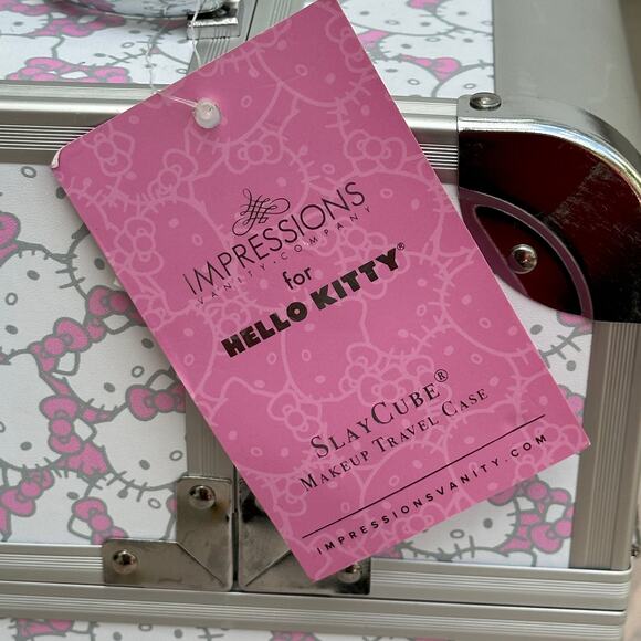 Sanrio Hello Kitty x Impressions Vanity SlayCube White Makeup Travel Case NEW - Picture 6 of 16